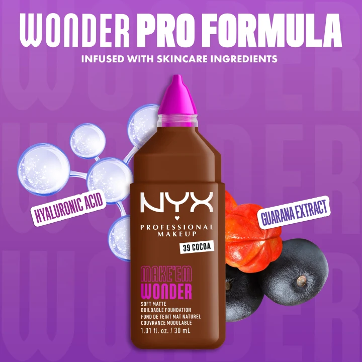 NYX Professional Makeup Make Em Wonder Foundation 30 ml 39 Cocoa NYX Professional Makeup