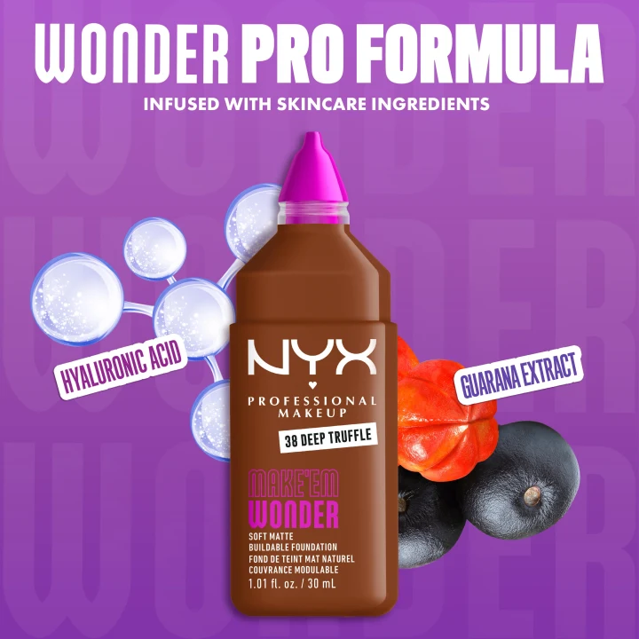 NYX Professional Makeup Make Em Wonder Foundation 30 ml 38 Deep Truffle NYX Professional Makeup