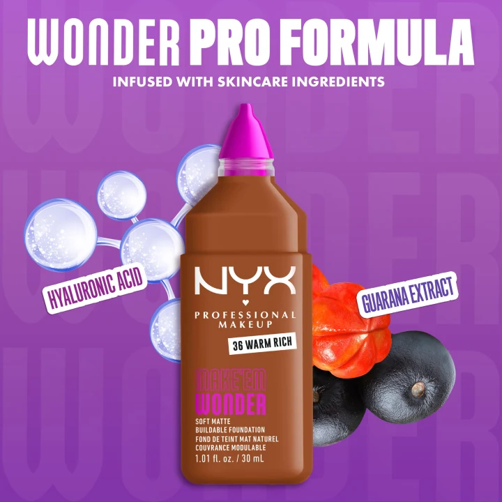 NYX Professional Makeup Make Em Wonder Foundation 30 ml 36 Warm Rich NYX Professional Makeup