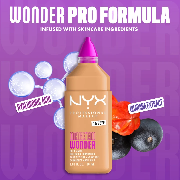 NYX Professional Makeup Make Em Wonder Foundation 30 ml 15 Buff NYX Professional Makeup