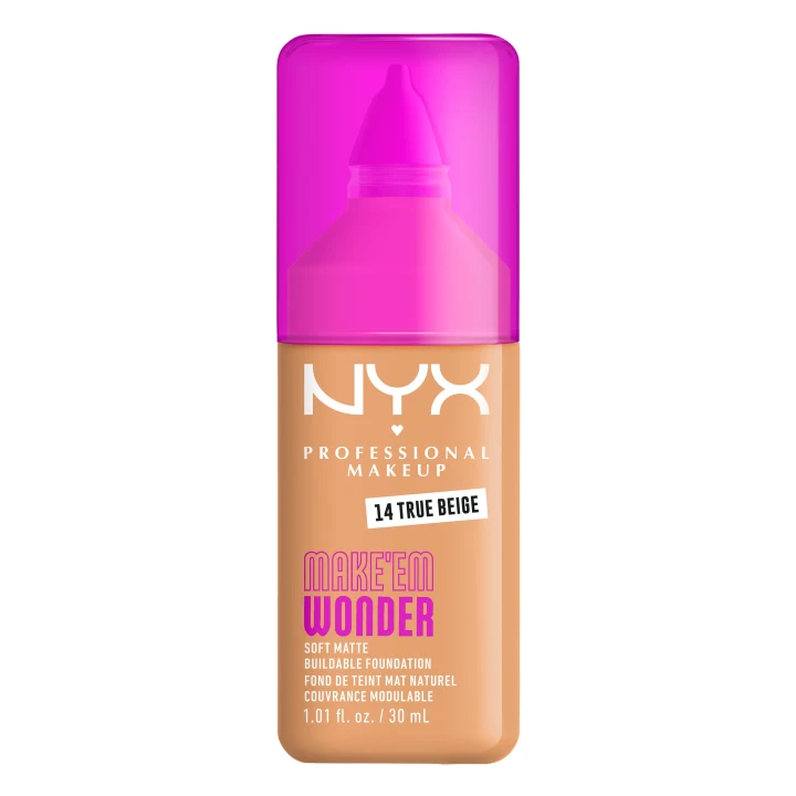 NYX Professional Makeup Make Em Wonder Foundation 30 ml 14 True Beige NYX Professional Makeup