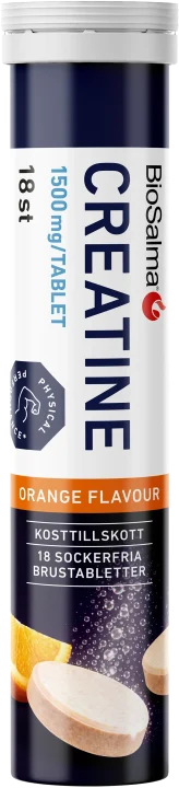 BioSalma Creatine Brustablett 1500 mg Apelsin 18 st BioSalma