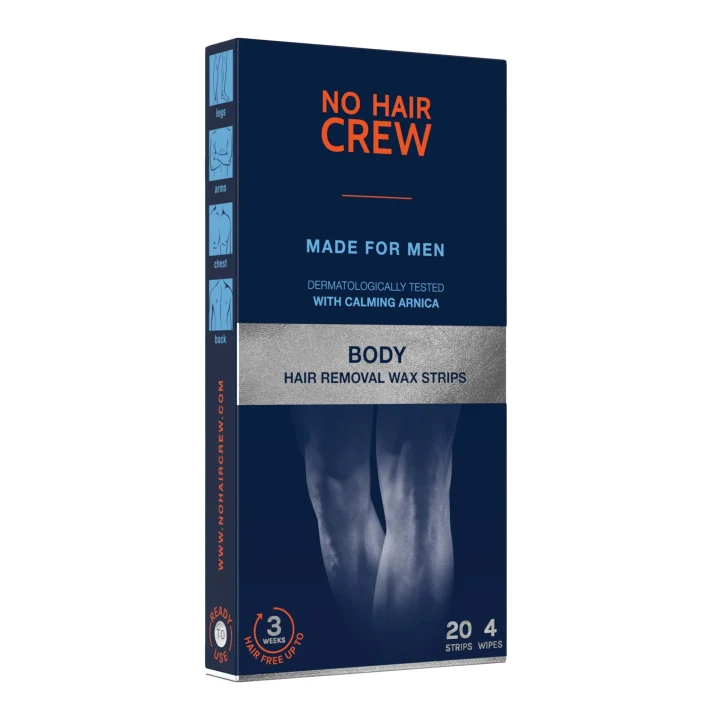 No Hair Crew Body Hair Removal Wax Stripes 20-pack No Hair Crew