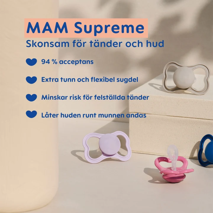 MAM Supreme Napp Silk Blue 0-6 mån MAM