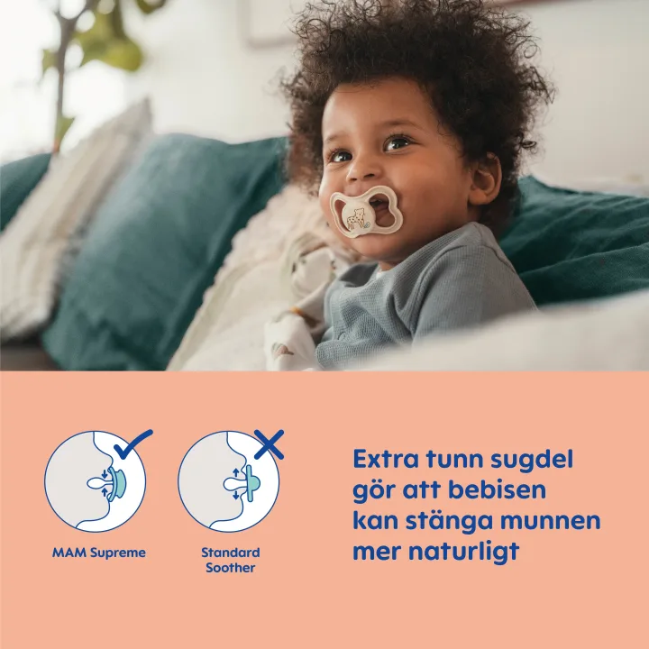 MAM Supreme Napp Silk Blue 0-6 mån MAM