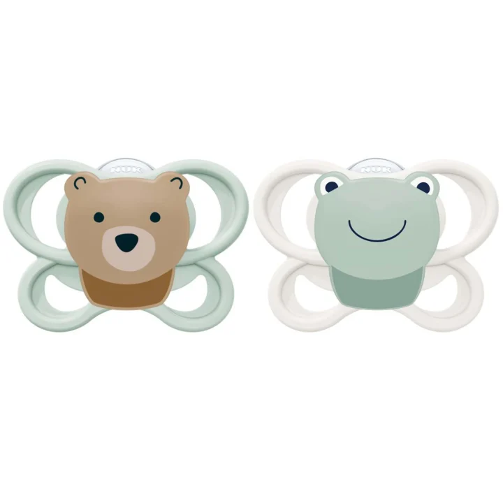NUK Perfect Match Air Napp 0-6 mån Bear/Frog 2 st Nuk