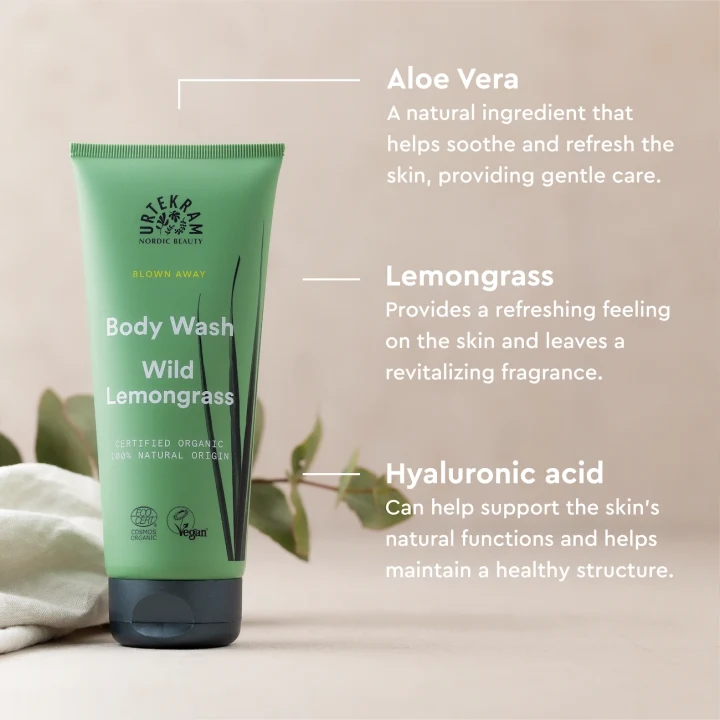 Urtekram Blown Away Wild Lemongrass Body Wash 200 ml Urtekram