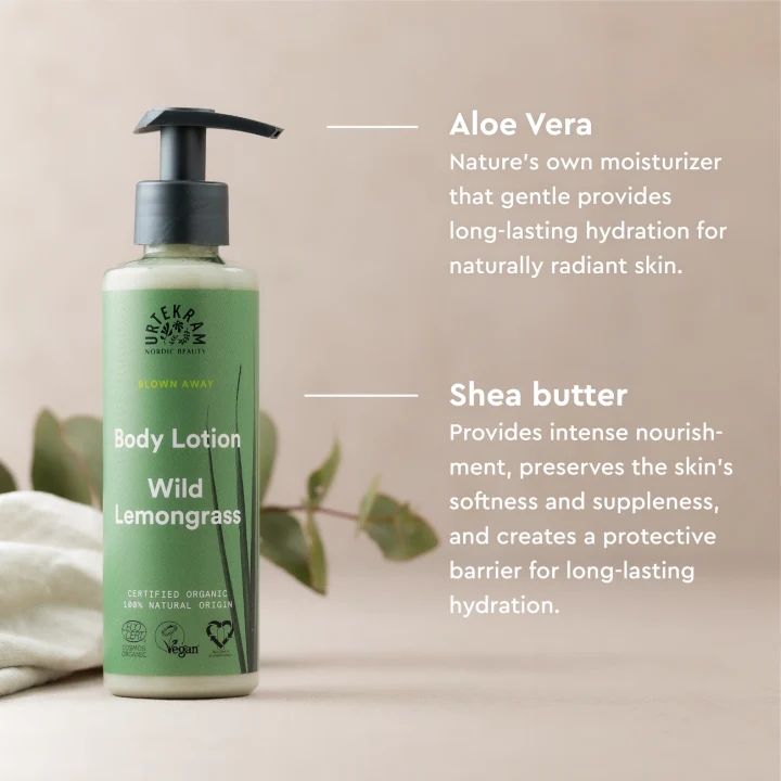 Urtekram Blown Away Wild Lemongrass Body Lotion 245 ml Urtekram