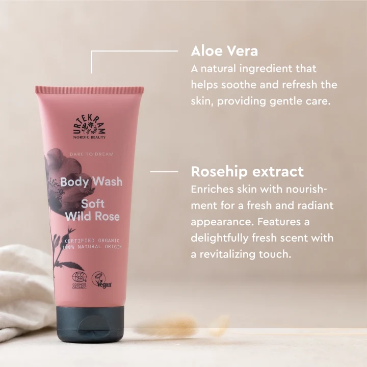 Urtekram Dare To Dream Soft Wild Rose Body Wash 200 ml Urtekram