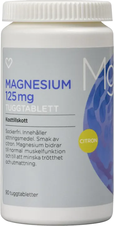 Hjärtats Magnesium 125mg Tuggtablett 90 st Hjärtats