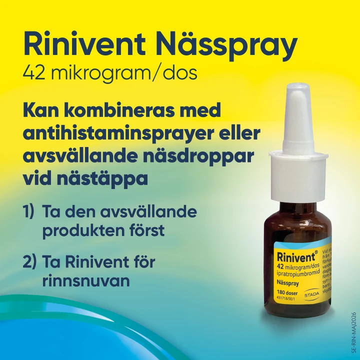 Rinivent Nässpray 42 mikrogram/dos 15 ml Rinivent