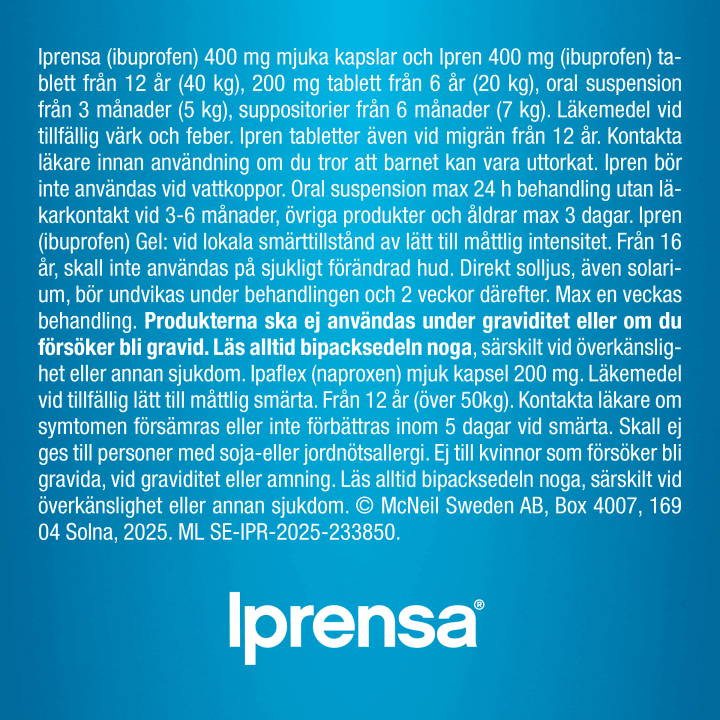 Iprensa mjuk kapsel 400 mg 20 st Ipren