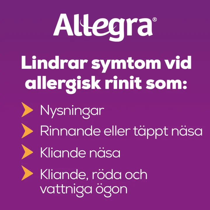 Allegra filmdragerad tablett 120 mg 30 st Allegra