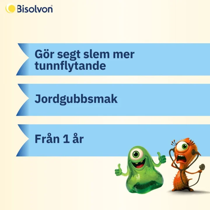 Bisolvon Jordgubb Oral lösning 0,8mg/ml Flaska 100 ml Bisolvon