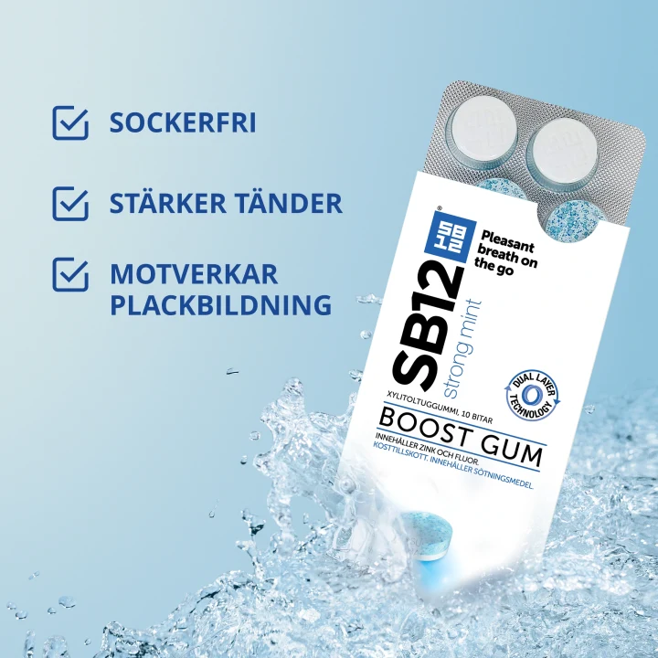SB12 Boost Strong Mint tuggummi 10 st SB12