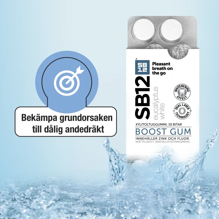 SB12 Boost Eucalyptus White tuggummi 10 st SB12