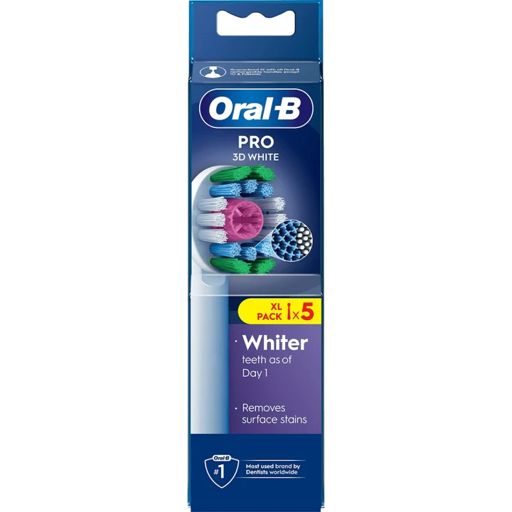 Oral-B 3D White Tandborsthuvuden 5-pack Oral-B
