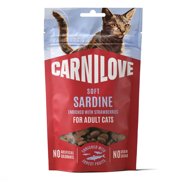 Carnilove Cat Soft Snack Sardine enriched with Strawberry 50 g Carnilove