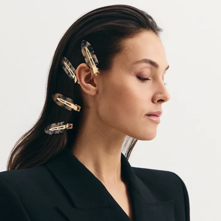 ByBarb Makeup Hair Clips Sköldpaddsfärgade 4 st ByBarb
