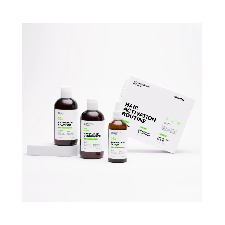 Hair Routine Women (schampo, balsam, serum) 600 ml Scandinavian Biolabs