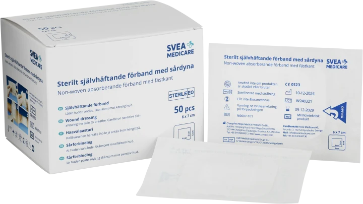 Svea Medicare Självhäftande Snabbförband 6x7 cm 50 st Svea Medicare