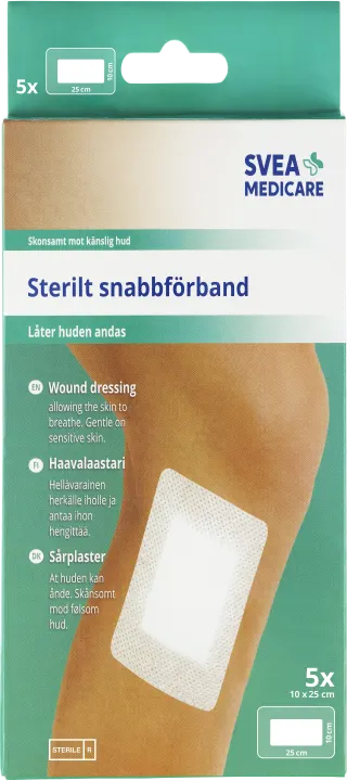 Svea Medicare Sterilt Snabbförband 10x25 cm  5 st Svea Medicare