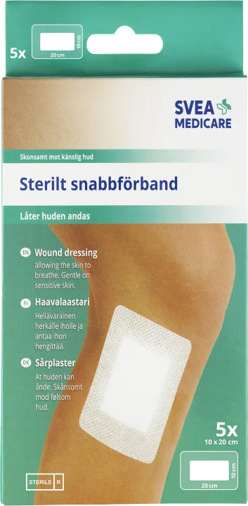 Svea Medicare Sterilt Snabbförband 10x20 cm 5 st Svea Medicare