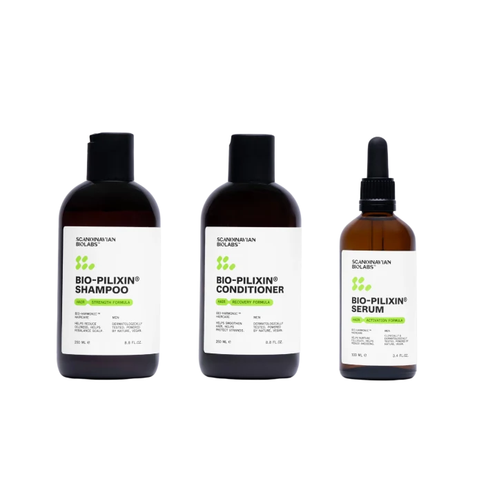 Scandinavian Biolabs Bio-Pilixin® Hair Routine Men (schampo, balsam, serum) 600 ml Scandinavian Biolabs