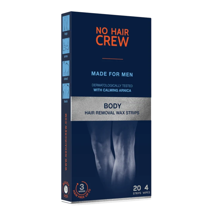 No Hair Crew Body Hair Removal Wax Stripes 20-pack No Hair Crew