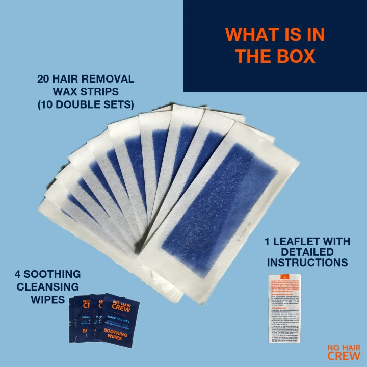 No Hair Crew Body Hair Removal Wax Stripes 20-pack No Hair Crew