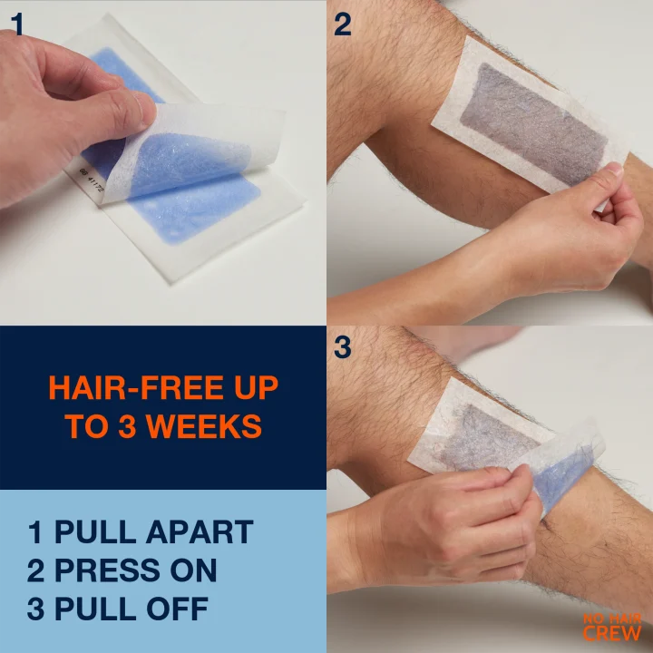 No Hair Crew Body Hair Removal Wax Stripes 20-pack No Hair Crew