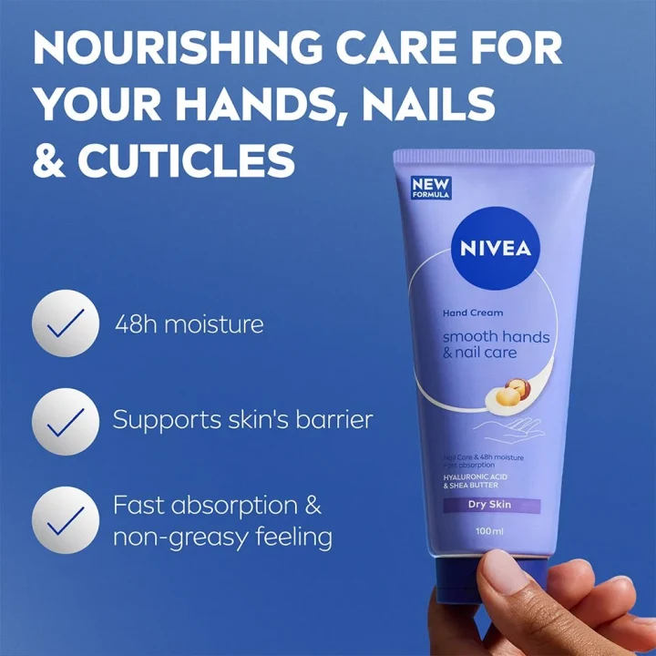 NIVEA Smooth Hands & Nail Care Hand Cream 100 ml Nivea