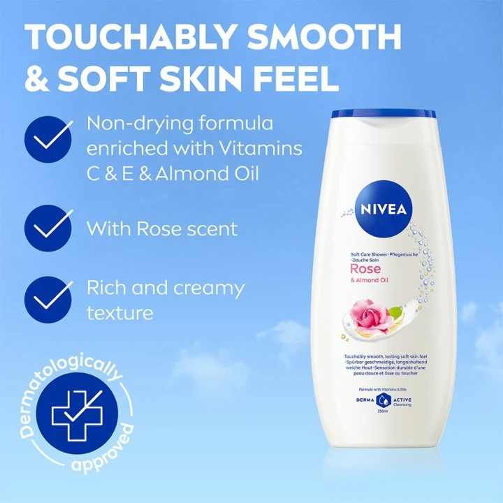 NIVEA Rose & Almond Oil Shower 250 ml Nivea