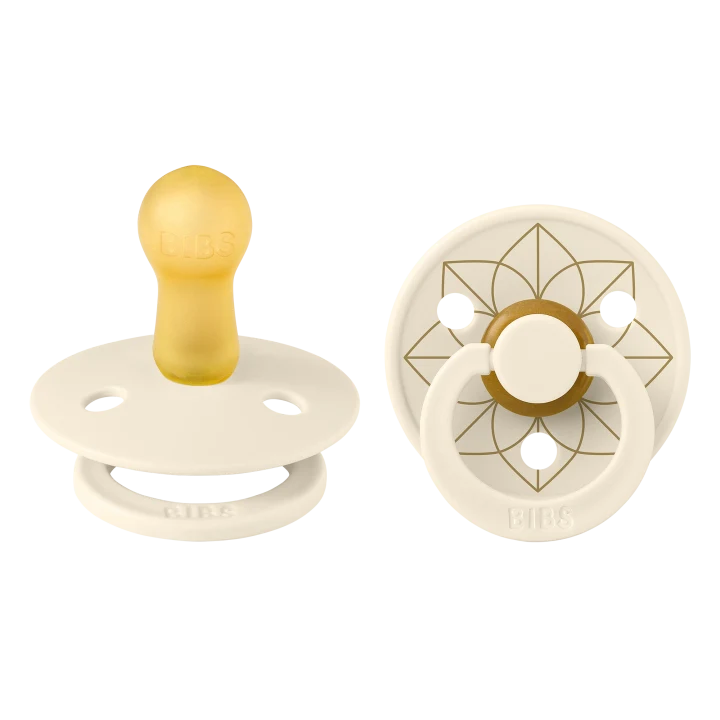 BIBS Pacifier Studio Colour Noor Latex Size 2 Ivory Gold 2-pack BIBS