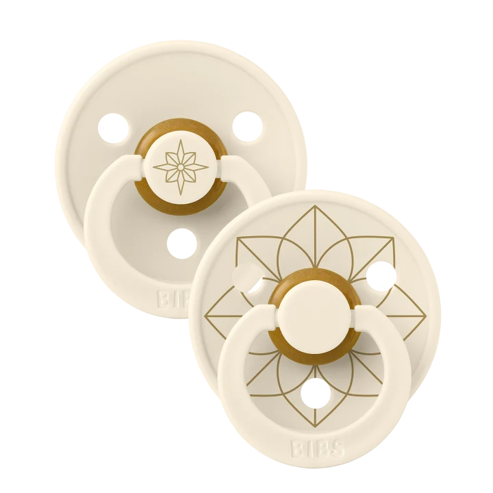 BIBS Pacifier Studio Colour Noor Latex Size 2 Ivory Gold 2-pack BIBS