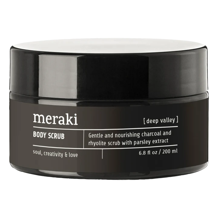 Meraki Body Scrub med träkol Deep Valley 200 ml Meraki