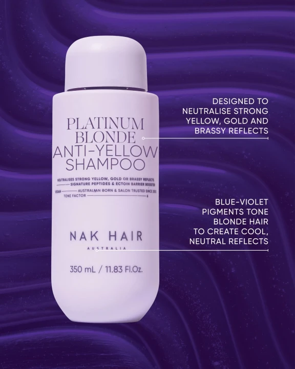 NAK Platinum Blonde Anti-Yellow Shampoo 350 ml NAK