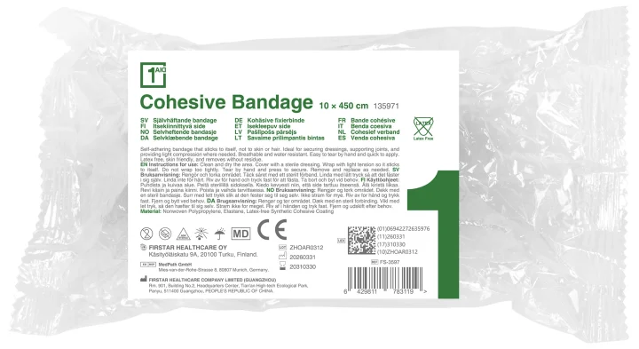 1Aid Självhäftande Bandage Beige 10 x 450 cm 1Aid