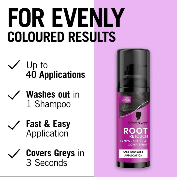 Schwarzkopf Root Retoucher Black Utväxtspray 120 ml Schwarzkopf