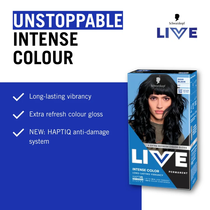 Schwarzkopf LIVE Intense Color 99 Deep Black Schwarzkopf