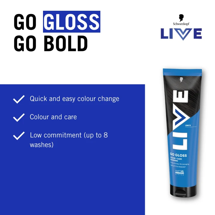 Schwarzkopf LIVE Go Gloss 150 ml Onyx Schwarzkopf