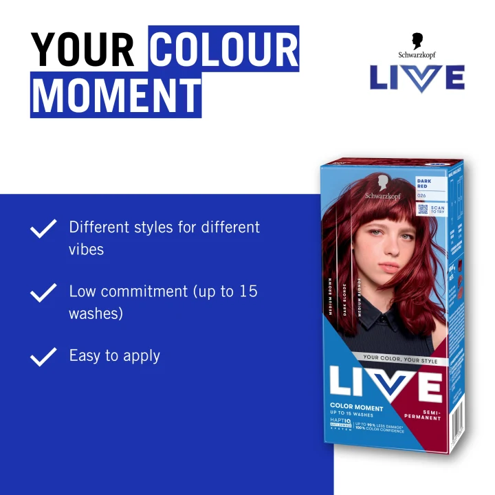 Schwarzkopf LIVE Color Moment 026 Dark Red Schwarzkopf