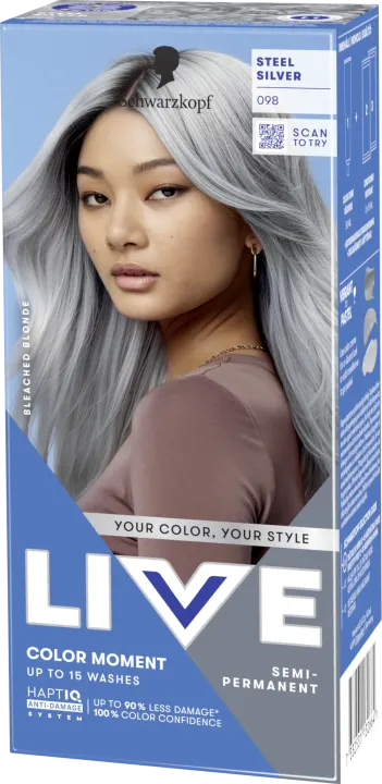 Schwarzkopf LIVE Color Moment 98 Steel Silver Schwarzkopf