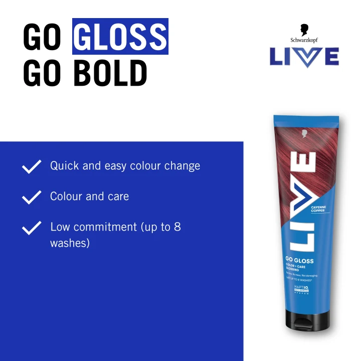 Schwarzkopf LIVE Go Gloss 150 ml Cayenne Copper Schwarzkopf