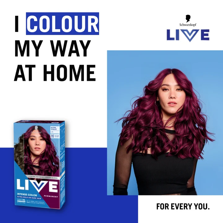 Schwarzkopf LIVE Intense Color L76 Ultra Violet Schwarzkopf