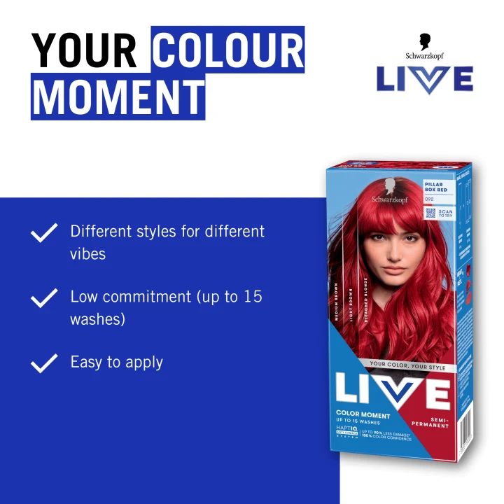 Schwarzkopf LIVE Color Moment 92 Pillar Box Red Schwarzkopf