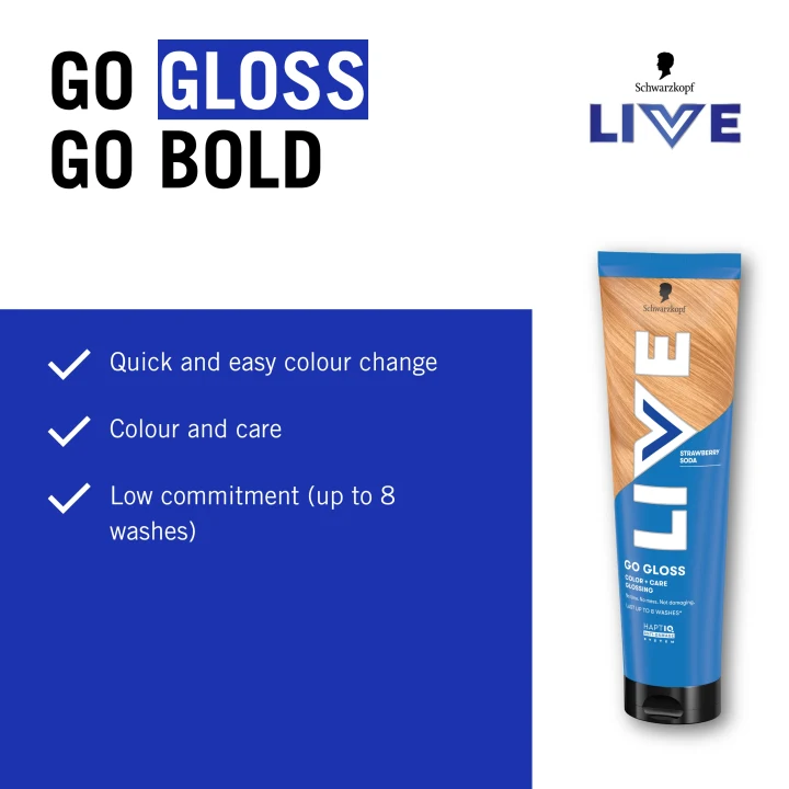 Schwarzkopf LIVE Go Gloss 150 ml Strawberry Soda Schwarzkopf