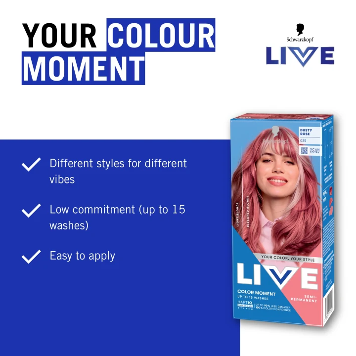 Schwarzkopf LIVE Color Moment 025 Dusty Rose Schwarzkopf