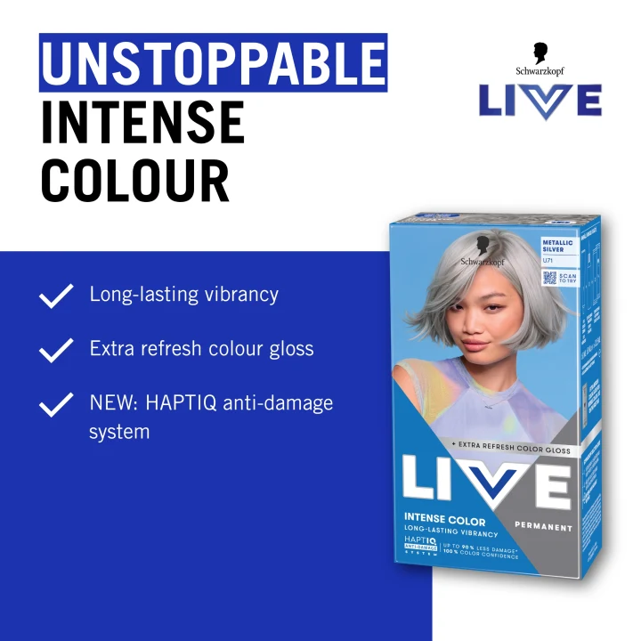 Schwarzkopf LIVE Intense Color U71 Metallic Silver Schwarzkopf