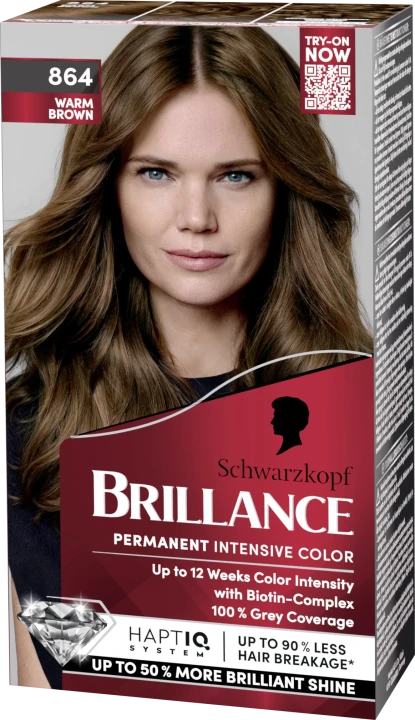 Schwarzkopf Brillance Permanent Intensive Color 864 Warm Brown Schwarzkopf